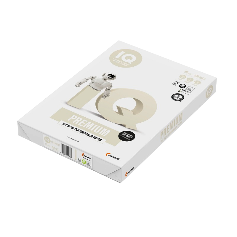 Папір для друку IQ Premium A3, 80 г/м2, 500 арк., білий